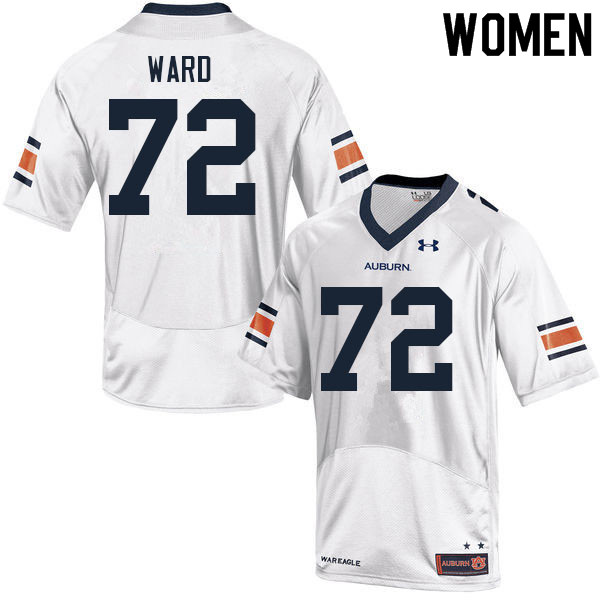 Women #72 Brady Ward Auburn Tigers College Football Jerseys Sale-White